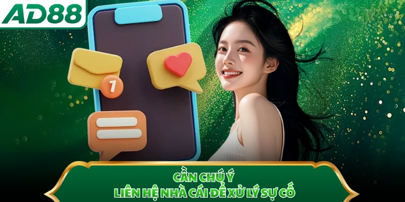 Cần chú ý liên hệ nhà cái để xử lý sự cố